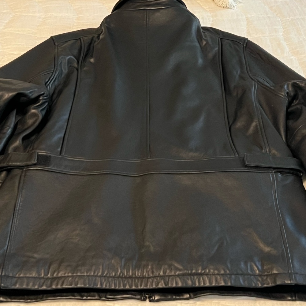 Men's XL Marc New York Leather Coat - Picture 3 of 6